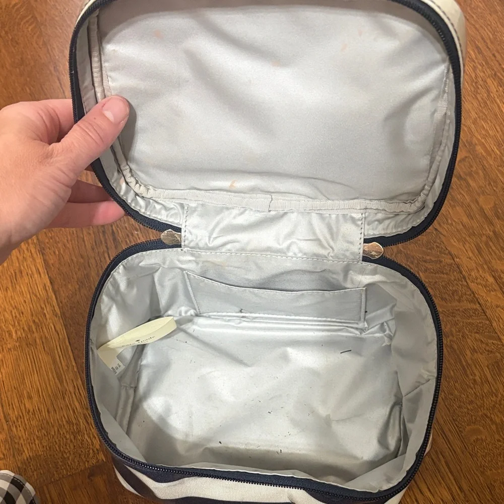 Kate spade Striped Navy and White Travel Cosmetic Bag
